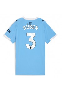 Manchester City Ruben Dias #3 Fotballdrakt Hjemme Klær Dame 2025-26 Korte ermer
